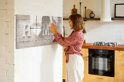 Tablica magnetyczna z pisakiem z napisem dom