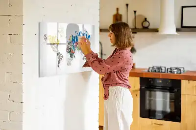 Tablica magnetyczna do pisania tekstowa mapa świata