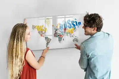 Tablica magnetyczna do pisania tekstowa mapa świata