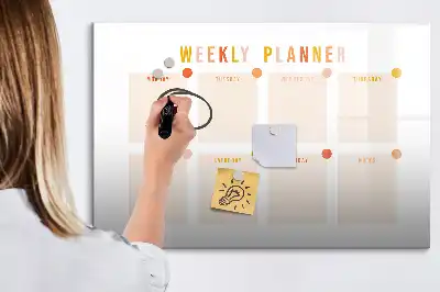 Planer tygodnia z tablicą magnetyczną i pisakiem