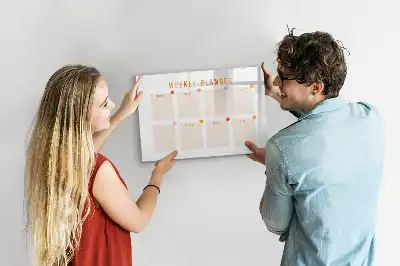 Planer tygodnia z tablicą magnetyczną i pisakiem