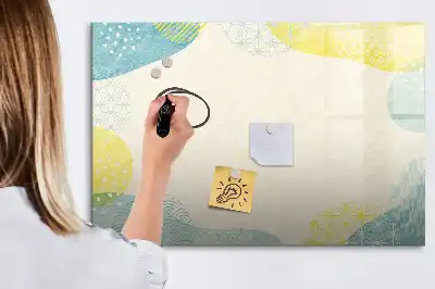Tablica magnetyczna z pisakiem z ramką ze wzorami