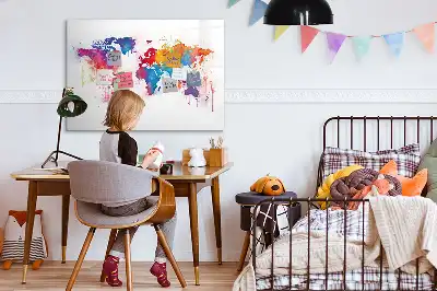 Mapa świata tablica magnetyczna z pisakiem