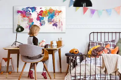 Mapa świata tablica magnetyczna z pisakiem