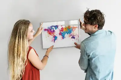 Mapa świata tablica magnetyczna z pisakiem