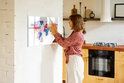 Mapa świata tablica magnetyczna z pisakiem