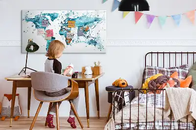 Wodna mapa świata tablica magnetyczna do pisania