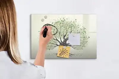Tablica magnetyczna z pisakiem wzór wielkie drzewo natura