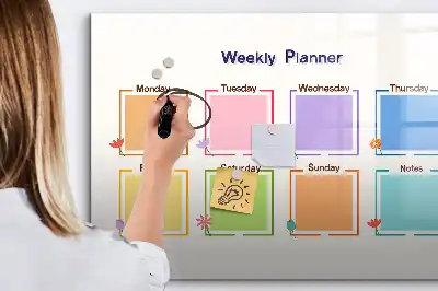 Planer tygodniowy z tablicą magnetyczną i pisakiem