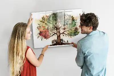 Drzewo genealogiczne tablica magnetyczna z pisakiem