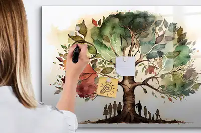 Drzewo genealogiczne tablica magnetyczna z pisakiem