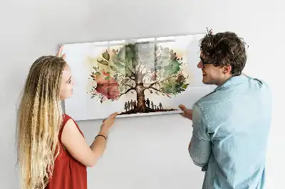 Drzewo genealogiczne tablica magnetyczna z pisakiem