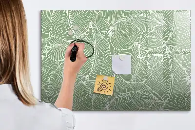 Tablica magnetyczna do pisania wzór z liśćmi