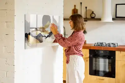 Tablica magnetyczna do pisania z motywem abstrakcyjnych gór