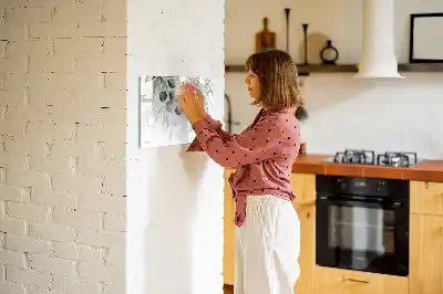 Tablica magnetyczna do pisania z motywem wiszących roślin