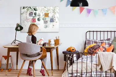 Tablica magnetyczna do pisania z motywem wiszących roślin
