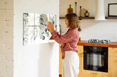 Tablica magnetyczna z pisakiem wzór kwiaty