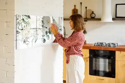 Tablica magnetyczna z pisakiem wzór kwiaty