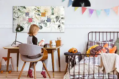 Tablica magnetyczna z pisakiem wzór kwiaty