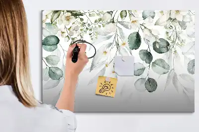 Tablica magnetyczna do pisania z motywem rośliny natury