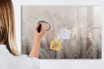 Tablica magnetyczna do pisania z motywem egzotycznych liści