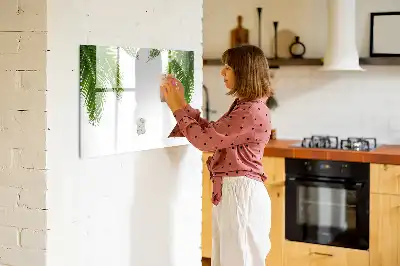 Tablica magnetyczna z pisakiem wzór w liście palmy
