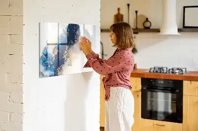 Tablica magnetyczna z pisakiem w marmurowy wzór