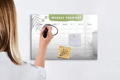 Tablica magnetyczna do pisania plan tygodnia