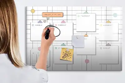 Tablica magnetyczna do pisania plan tygodnia