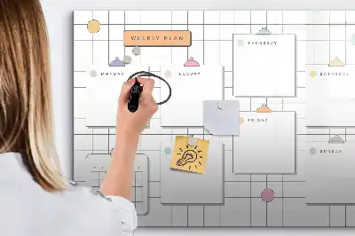 Tablica magnetyczna do pisania plan tygodnia
