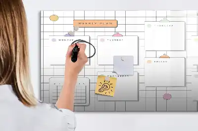 Tablica magnetyczna do pisania plan tygodnia