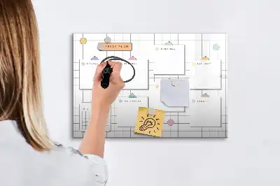 Tablica magnetyczna do pisania plan tygodnia