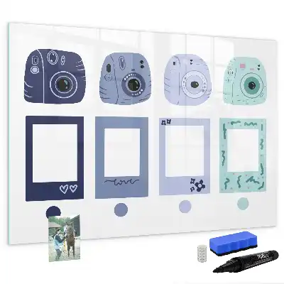 Tablica magnetyczna z pisakiem w kształcie ramki polaroid