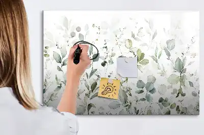 Tablica magnetyczna z pisakiem z motywem roślin