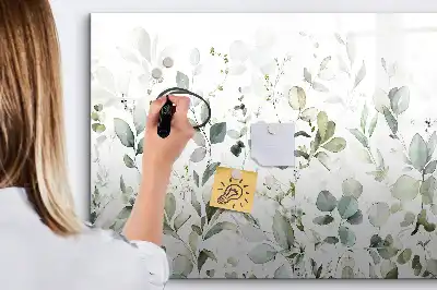 Tablica magnetyczna z pisakiem z motywem roślin