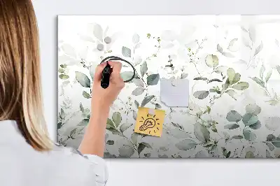 Tablica magnetyczna z pisakiem z motywem roślin