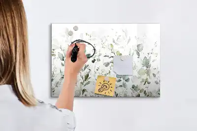 Tablica magnetyczna z pisakiem z motywem roślin