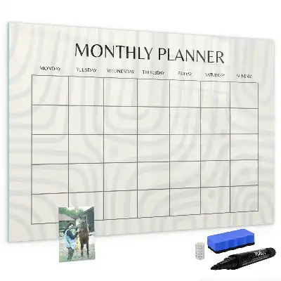 Tablica magnetyczna z pisakiem planer miesięczny