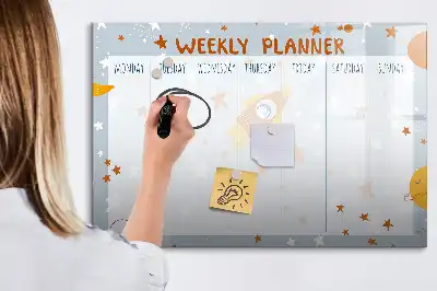 Planer tygodniowy z tablicą magnetyczną i pisakiem