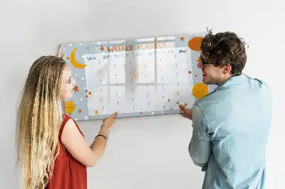 Planer tygodniowy z tablicą magnetyczną i pisakiem