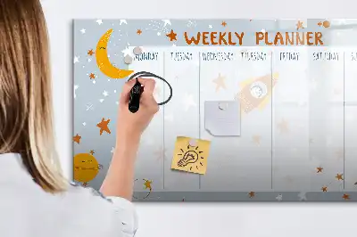 Planer tygodniowy z tablicą magnetyczną i pisakiem