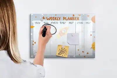 Planer tygodniowy z tablicą magnetyczną i pisakiem