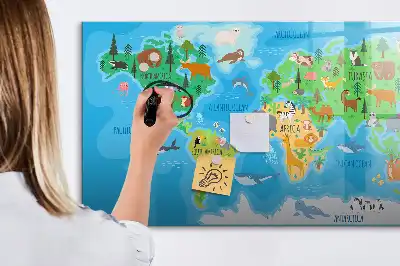 Tablica magnetyczna do pisania motyw rysunkowej mapy