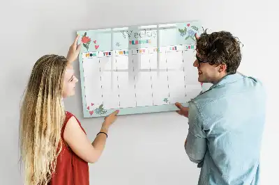 Planer tygodniowy z tablicą magnetyczną i pisakiem