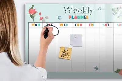 Planer tygodniowy z tablicą magnetyczną i pisakiem