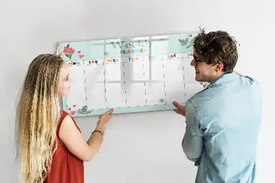 Planer tygodniowy z tablicą magnetyczną i pisakiem