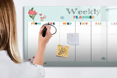 Planer tygodniowy z tablicą magnetyczną i pisakiem