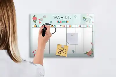 Planer tygodniowy z tablicą magnetyczną i pisakiem