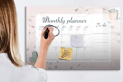 Tablica magnetyczna do pisania planer miesiąca