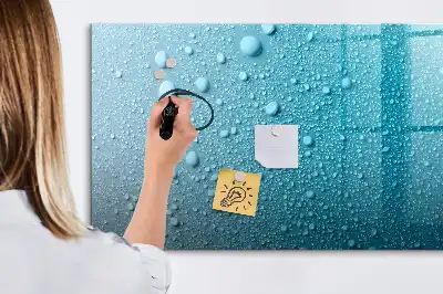 Tablica magnetyczna z pisakiem wzór krople wody